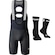 Bretelle de Ciclismo Free Force Performance Gel + Meia - Masculina PRETO