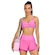 Shorts Alto Giro Bahamas Elastic Transpas - Feminino ROSA