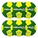 Kit Bolas de Handebol Penalty Suécia H3L Ultra Grip - 6 Unidades Amarelo/Verde