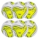 Kit de Bolas de Society Penalty 8 X - 6 Unidades BRANCO/AMARELO