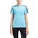 Camiseta adidas 3 Stripes - Feminina AZUL/PRETO
