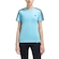 Camiseta adidas 3 Stripes - Feminina Azul Claro/Preto