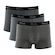 Kit de Cuecas Boxer Mash Cotton Listras - Adulto - 3 Unidades PRETO
