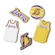 Jibbitz Crocs NBA Los Angeles Lakers Pack Com 5 Peças Único BRANCO