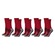 Kit Meias 3/4 Penalty Grip - 5 Pares - 33 A 48 - Infantil VERMELHO