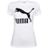 Camiseta Puma Classic Logo Tee - Feminino BRANCO/PRETO