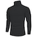 Camisa Térmica Performance Moda Gola Alta Proteção Solar Uv 50+ Blusa Segunda Pele - Masculina PRETO