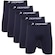 Kit de Cuecas Long Leg Dorbe Original Poliamida - Adulto - 5 Unidades PRETO