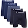 Kit de Cuecas Long Leg Dorbe Original Poliamida - Adulto - 5 Unidades Preto/Marinho/Cinza