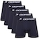Kit 5 Cuecas Boxer Microfibra Dorbe Original - Adulto PRETO