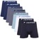 Kit 8 Cuecas Boxer Microfibra Dorbe Original - Adulto PRETO/AZUL