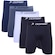 Kit Cuecas Long Leg Algodão Dorbe - Adulto - 5 unidades PRETO/AZUL