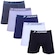 Kit Cuecas Boxer Dorbe Algodão - Adulto - 5 unidades PRETO/AZUL