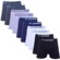 Kit de Cuecas Boxer Dorbe Algodão - 10 Unidades - Adulto PRETO/AZUL