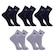 Kit Meias Cano Curto Dorbe Algodão - 5 Pares - Masculina PRETO/CINZA
