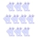 Kit Meias Cano Curto Algodão Dorbe - 38 a 43 - 10 Pares - Adulto BRANCO