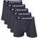 Kit Cuecas Boxer Risca de Giz Microfibra Dorbe - Masculina - 5 unidades PRETO