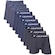 Kit de Cuecas Boxer Dorbe Risca de Giz Microfibra - 10 Unidades - Adulto Preto/Marinho/Cinza