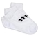 Kit Meias Cano Curto Under Armour Core Cotton - Unissex BRANCO