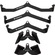 Kit de Puxadores Anatômicos Yangfit Musculação - 5 Peças PRETO