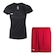 Kit Penalty X: Camiseta + Calção - Feminino PRETO/VERMELHO