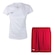 Kit Penalty X: Camiseta + Calção - Feminino BRANCO/VERMELHO