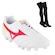 Chuteira de Campo Mizuno Morelia Ii Pró + Par de Meião - Adulto BRANCO