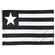 Bandeira Bc Sartori Botafogo 2,0 Panos (0,90X1,28) PRETO/BRANCO
