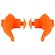 Protetor Auricular Poker Silicone Anatômico - Adulto LARANJA