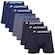 Kit 8 Cuecas Boxer Plus Size Microfibra Dorbe Original PRETO/AZUL