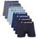 Kit 8 Cuecas Boxer Plus Size Microfibra Dorbe Original PRETO/CINZA