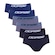 Kit 6 Cuecas Slip Plus Size Microfibra Dorbe Original PRETO/AZUL
