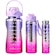 Kit de Garrafas Squeeze Gold Sports IIII Plástica Degrade Adesivos Bpa-Free 2 Lts, 800ml e 280ml - 3 unidades ROXO