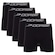 Kit de Cuecas Boxer Poliamida Dorbe Sem Costura - 5 Unidades - Adulto PRETO