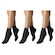 Kit Meias Soquete Selene Opaca - Fio 40 - 3 Pares - Feminina PRETO
