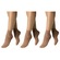 Kit Meias Soquete Selene Opaca - Fio 40 - 3 Pares - Feminina BEGE