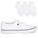 Tênis Rainha Mont Car IV + 3 Pares de Meia Color Sports - Unissex BRANCO/PRETO