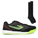 Chuteira Futsal Topper Dominator Pro IV + Meião Color Sports de Futebol - Adulto PRETO/AMARELO CLA
