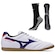 Chuteira Futsal Mizuno Morelia Club + Meia Antiderrapante - Adulto BRANCO/PRETO