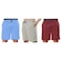 Kit Bermudas Elite Comfort - 3 Unidades - Masculina AZUL/VERMELHO