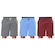 Kit Bermudas Elite Comfort - 3 Unidades - Masculina VERMELHO/CINZA