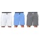 Kit Bermudas Elite Comfort - 3 Unidades - Masculina CINZA CLA/AZUL