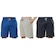 Kit Bermuda Elite Comfort - 3 Unidades - Masculina AZUL ESC/PRETO