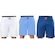 Kit Bermudas Elite Comfort - 3 Unidades - Masculina BRANCO/AZUL