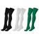 Kit 3 Pares de Meiões Selene Futebol BRANCO/PRETO