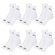 Kit Meia Cano Médio Puma Esportiva - 6 Pares - Masculino BRANCO