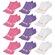 Kit Meia Sapatilha Puma Esportiva - 12 Pares - Feminino ROSA/BRANCO