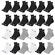 Kit Meia Cano Médio Puma Esportiva - 24 Pares - Feminino PRETO/CINZA