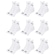 Kit Meia Cano Médio Puma Esportiva - 9 Pares - Feminino BRANCO