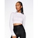Blusa Cropped Body For Sure Manga Longa U.V - Feminina BRANCO
